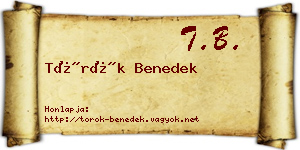 Török Benedek névjegykártya